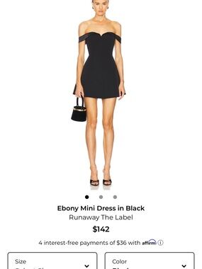 REVOLVE Off-Shoulder Mini Dress in Black